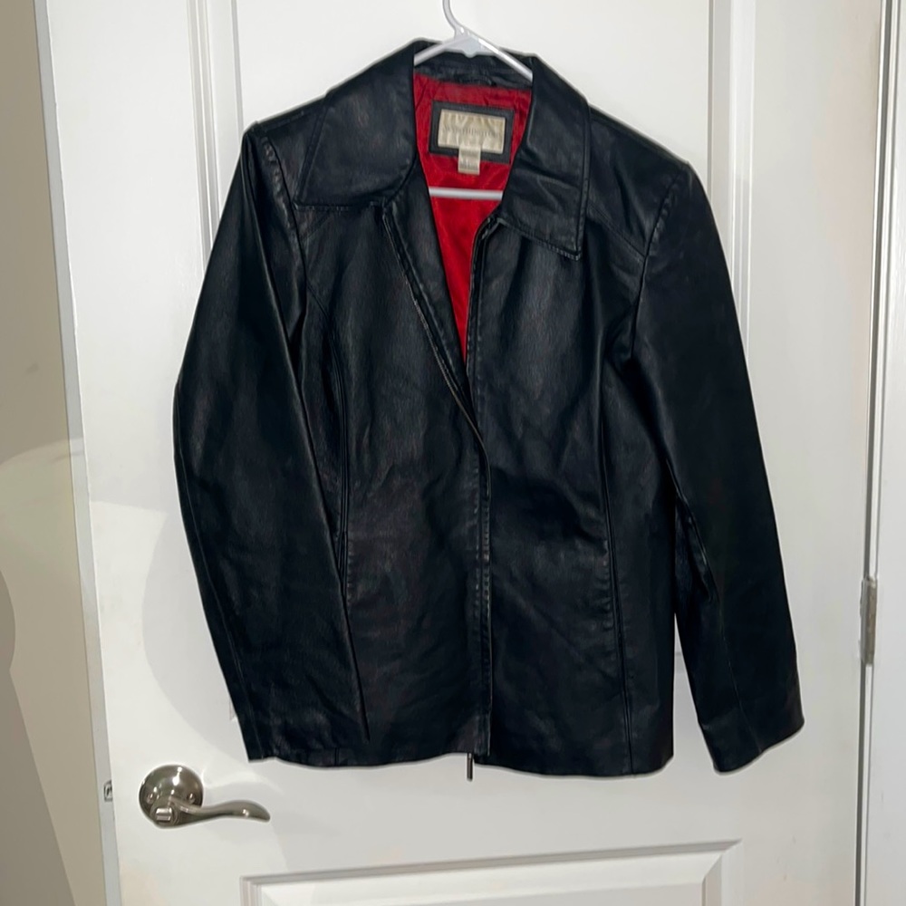 Worthington black leather jacket